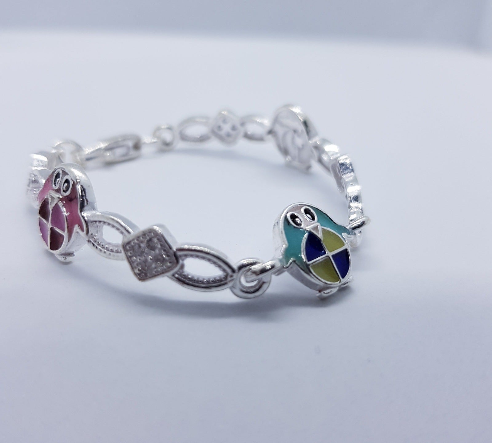 Silver Kids Penguin Bracelet 0 to 2 years
