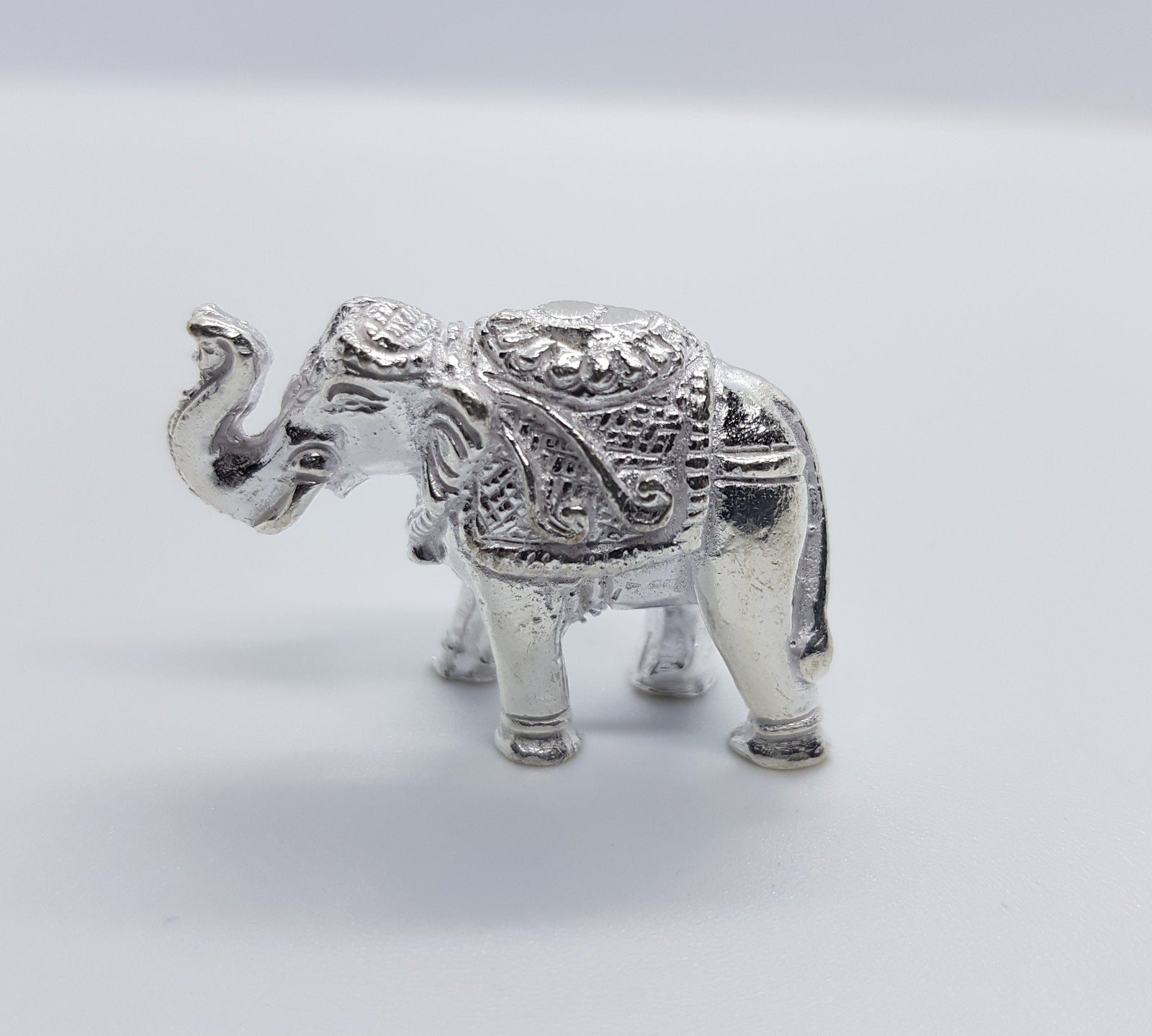 Silver Solid Elephant Statue 264