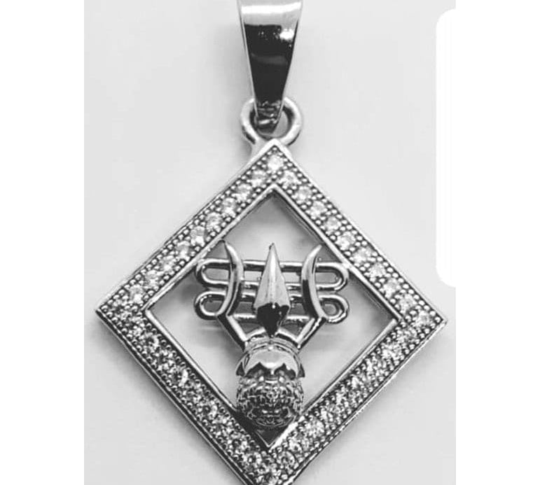 Sterling Silver Trishul Pendant 240