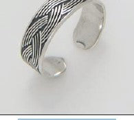 Sterling Silver Antique Finish ToeRing 162