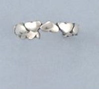 Sterling Silver Antique Finish ToeRing 145