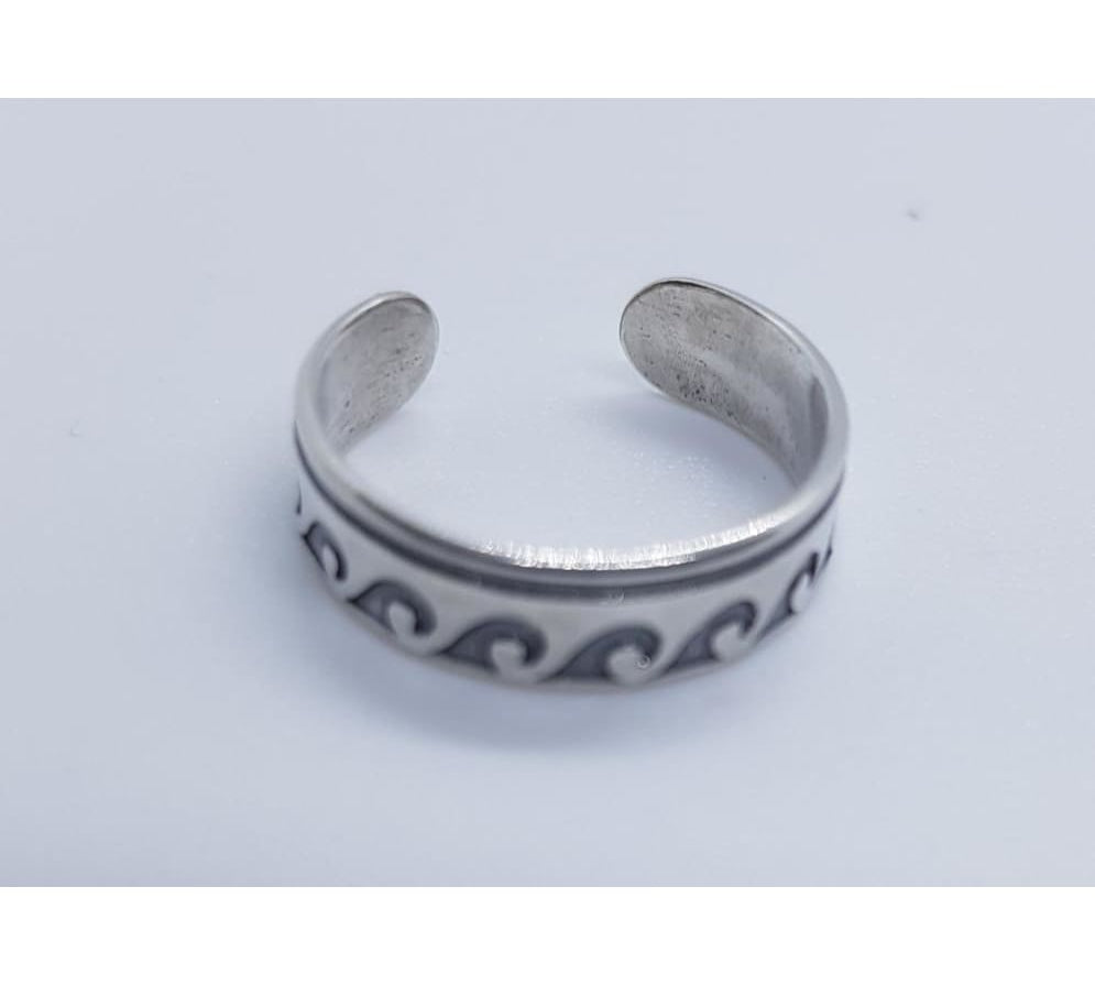 Sterling Silver Antique Finish ToeRing 153