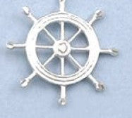 Sterling Silver Ship Wheel Pendant 157