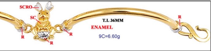 Gold Kids Bracelet 22CT 53