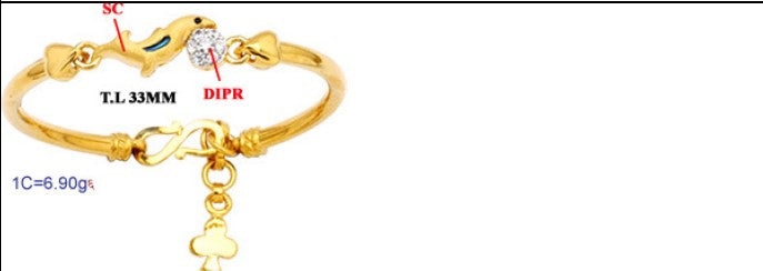 Gold Kids Bracelet 22CT 54